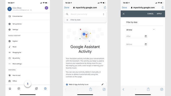 How to view and delete voice data from Google Home app