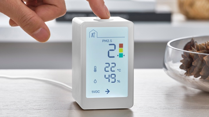 Ikea's new eye-catching smart air quality monitor is Matter-enabled