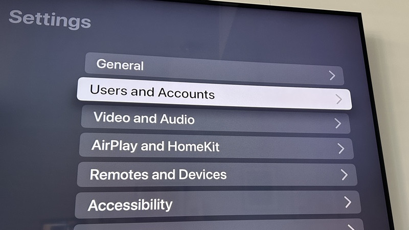 check user and accounts id on apple tv