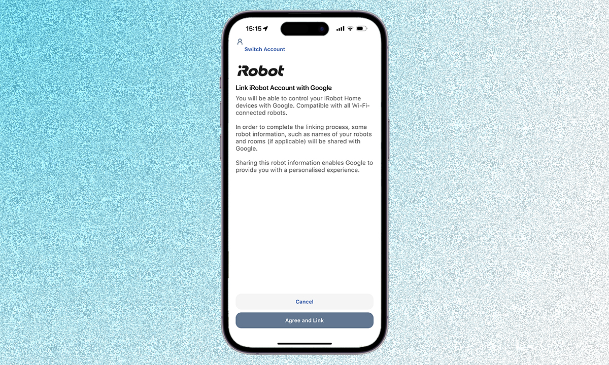 iRobot app with Google Assistant