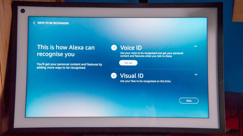 Amazon Echo 15 visual ID setup