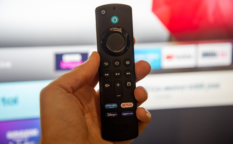 Amazon Fire TV Stick 4K Max remote control in hand