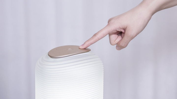 Auri is an do-it-all smart hub that beams light, plays sound and houses Alexa