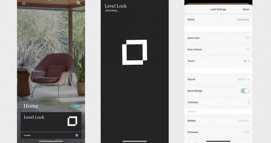 Level Touch smart lock app