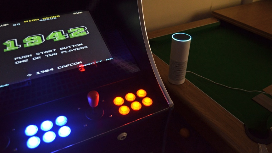 Retro gaming meets modern voice controls in this connected arcade room 