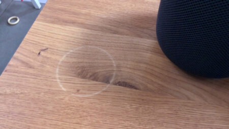 Apple HomePod leaves white rings on wood
