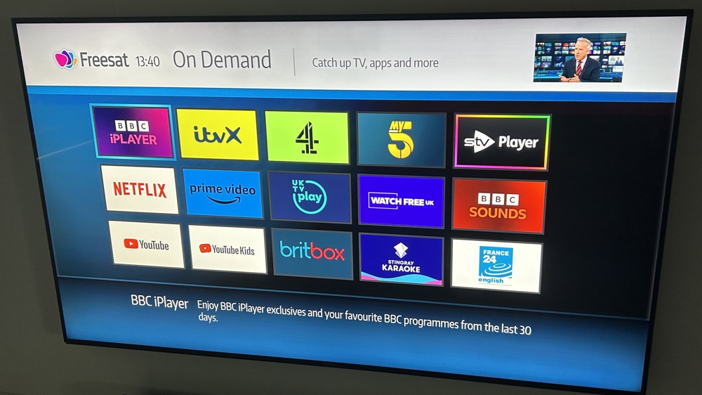 Freesat apps available
