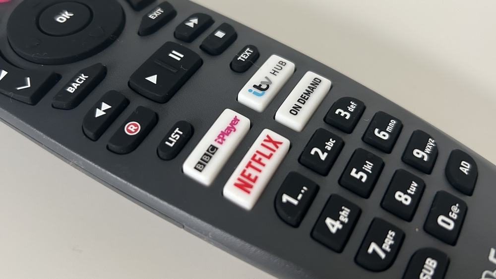 Freesat 4k box remote control netflix button