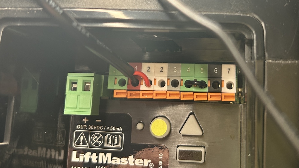 liftmaster garage door opener wires for msg200