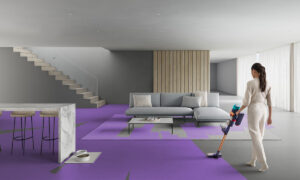 Dyson CleanTrace using AR to show where it has cleaned