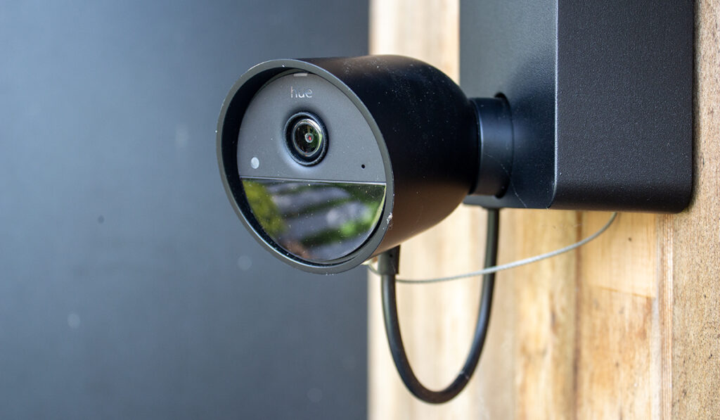 Philips Hue Secure Floodlight Camera close up