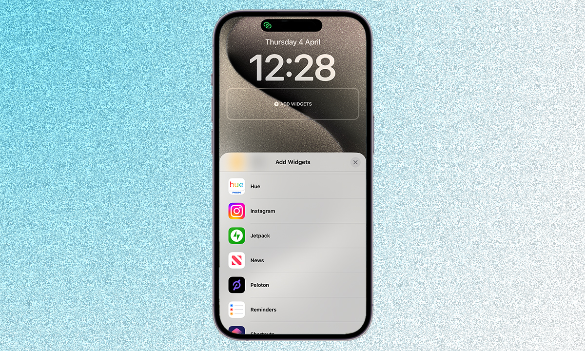 Philips Hue widget on iPhone Lock Screen