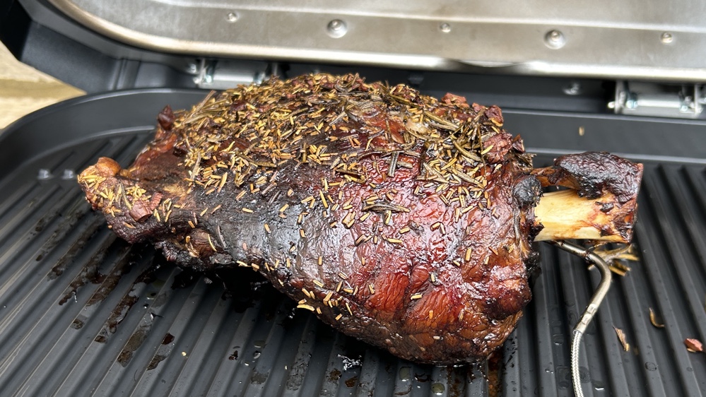 Lamb shoulder cooked on the Ninja Woodfire Pro XL